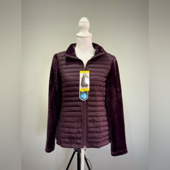 Purple 32 Degrees Full Zip Down Jacket Size S NWT - Picture 1 of 8